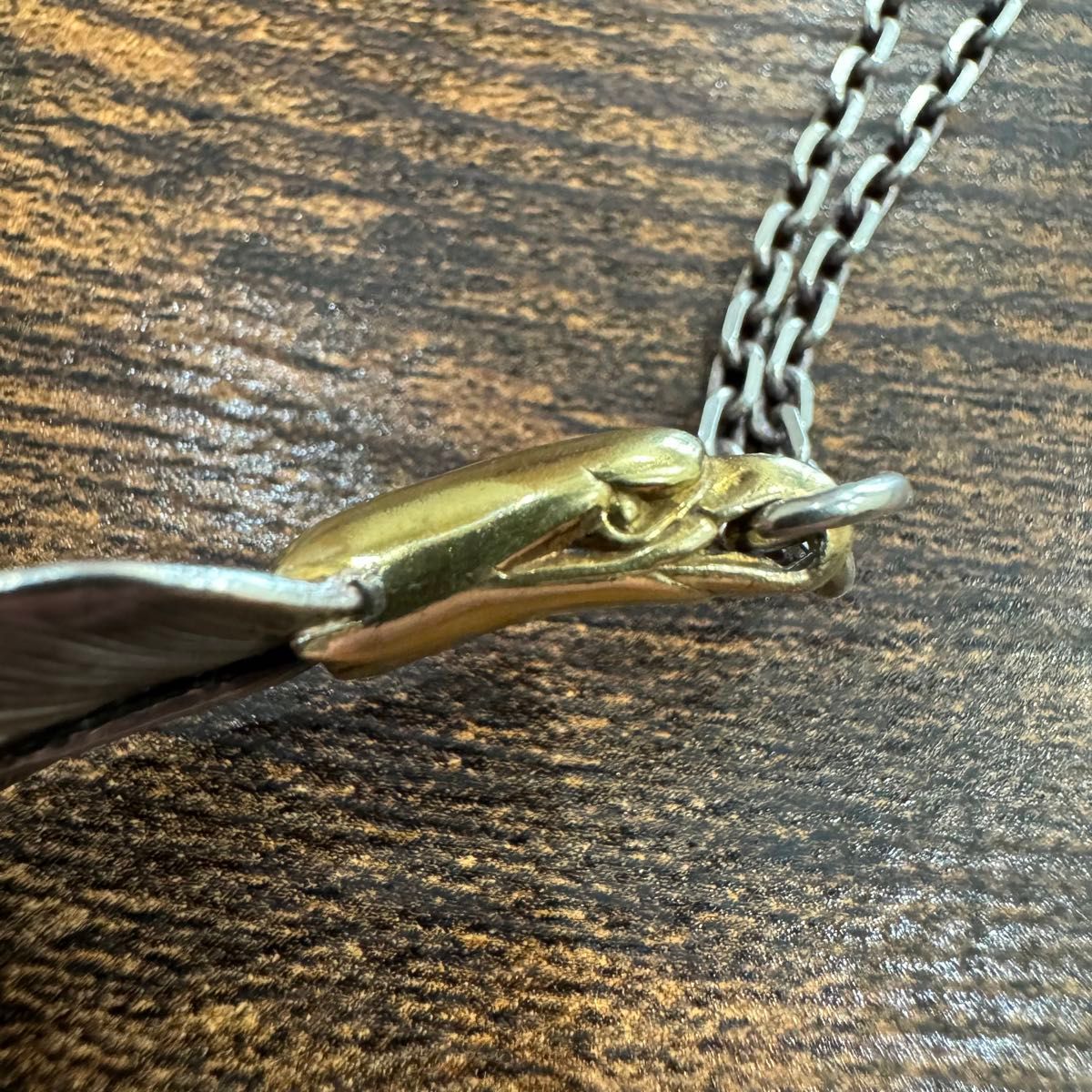 最終値下げ出品 希少 LARRY SMITH ラリースミス 18K SV イーグル フェザー ネックレス セット