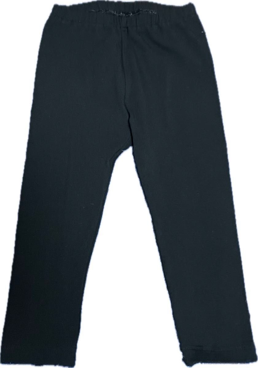 全国送料無料・イイ店 UNIQLO ユニクロベビーレギンス 90cm 新品未使用 黒 10分丈 衣装