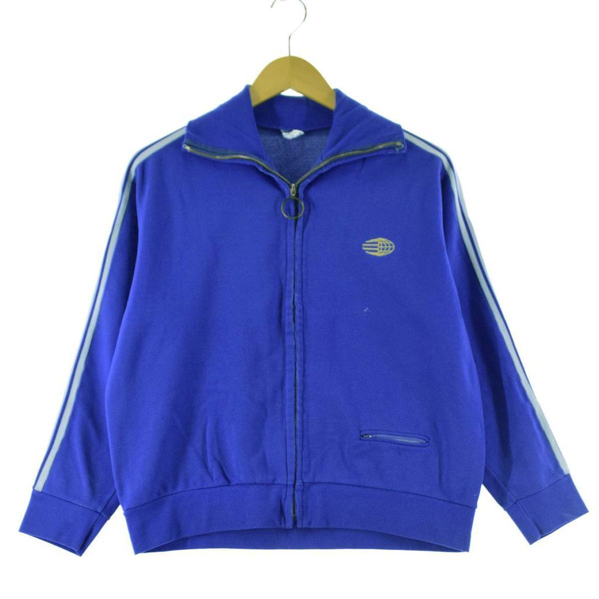古着 希少サイズ 60~70年代 アディダス adidas VENTEX社製 地球儀マーク ジャージ トラックジャケット レディースM /eaa220409 【SS2406】