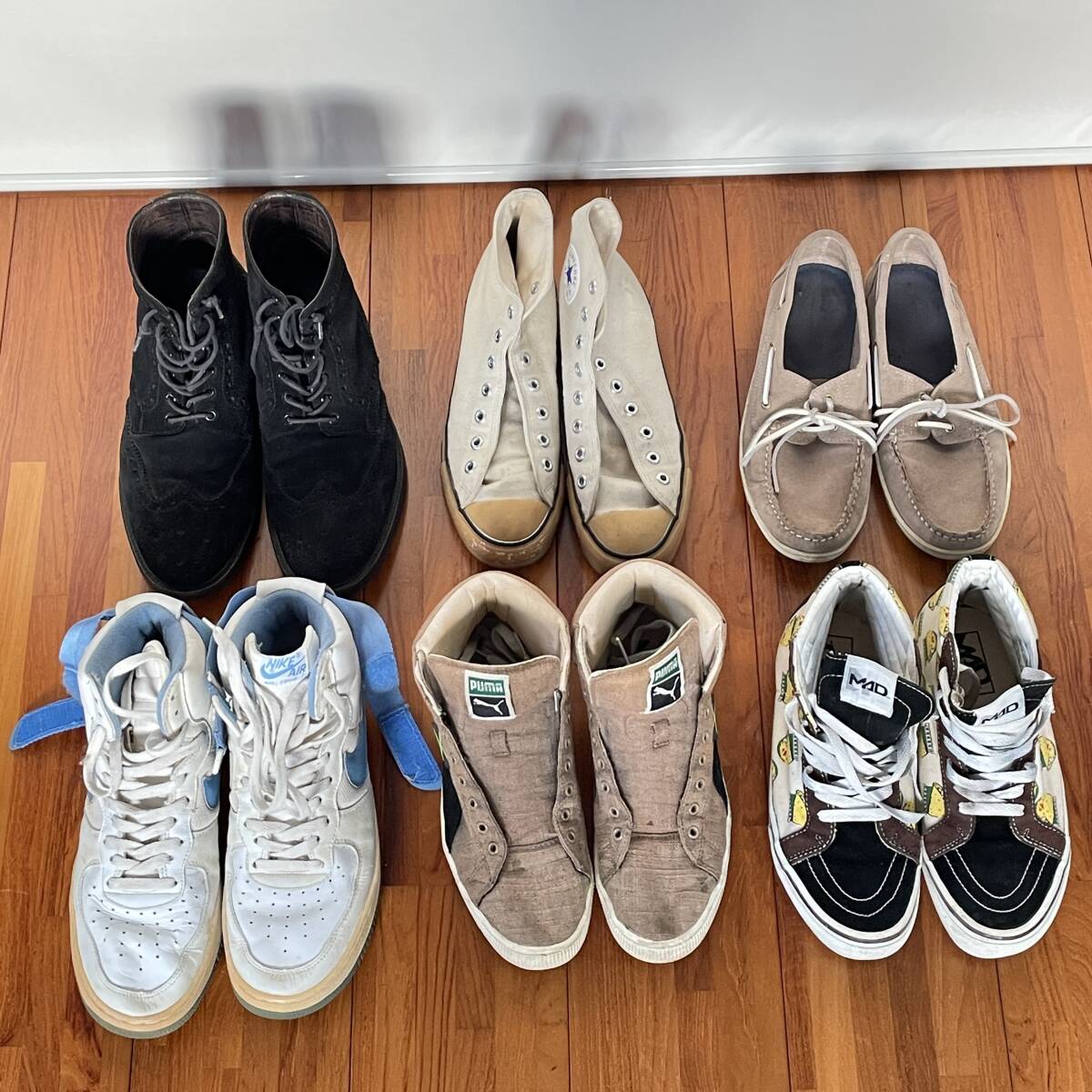 BF07【スニーカー】6点まとめ　ナイキ　エアフォースワン　　コンバース　ユナイテッドアローズ　puma mad ジャーナルスタンダード