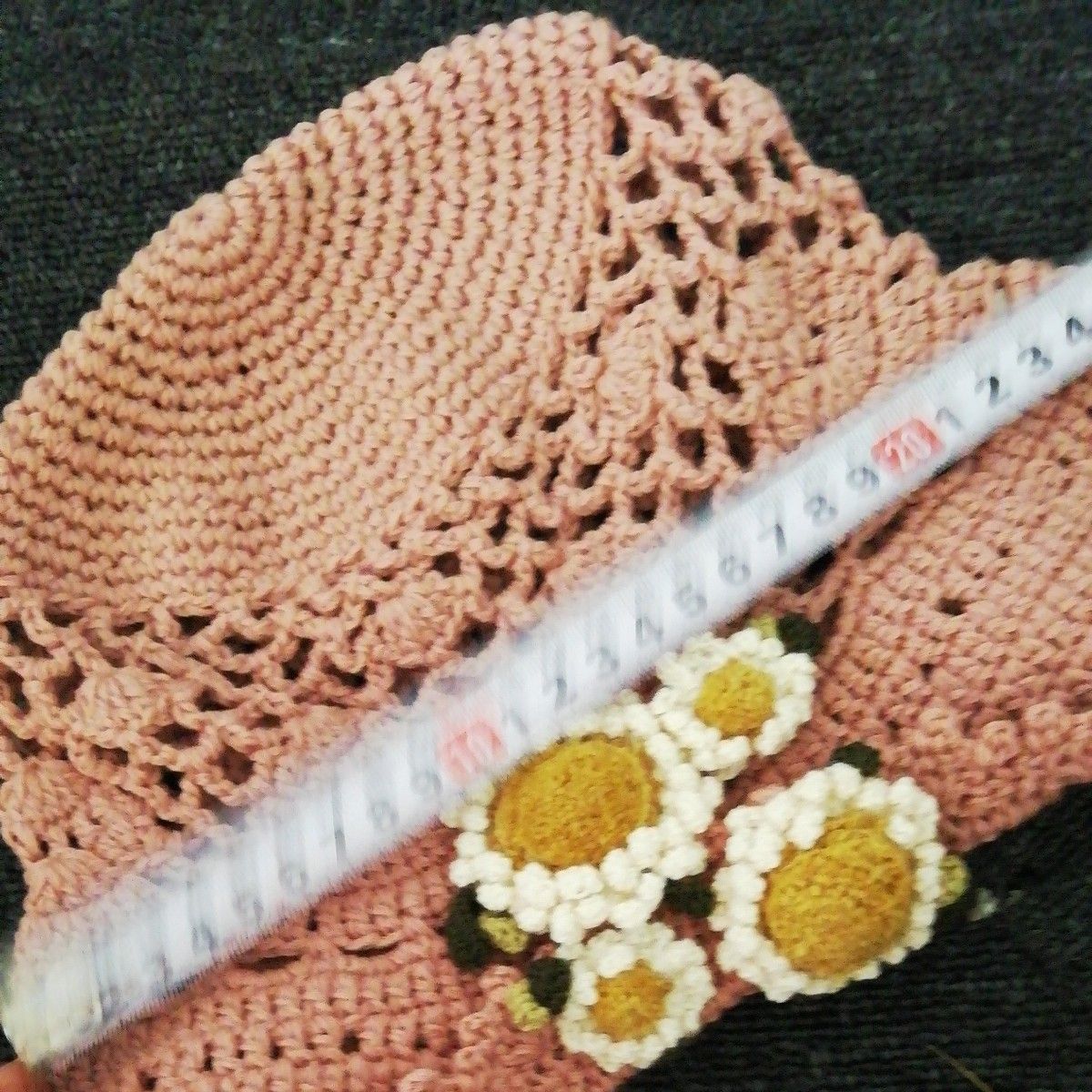 PINKHOUSE ピンクハウス ニット帽 未使用 かぎ針編み 帽子 花柄 PINKHOUSE ピンクハウス ニット帽 未使用 かぎ針編み 帽子 花柄