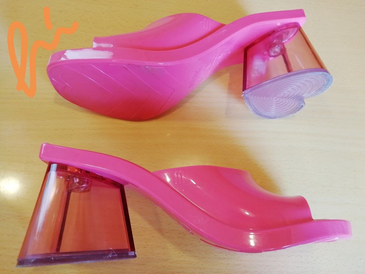 melissa メリッサ サンダル ハートのヒール レア物 24cm 使用 melissa メリッサ サンダル ハートのヒール レア物 24cm 使用