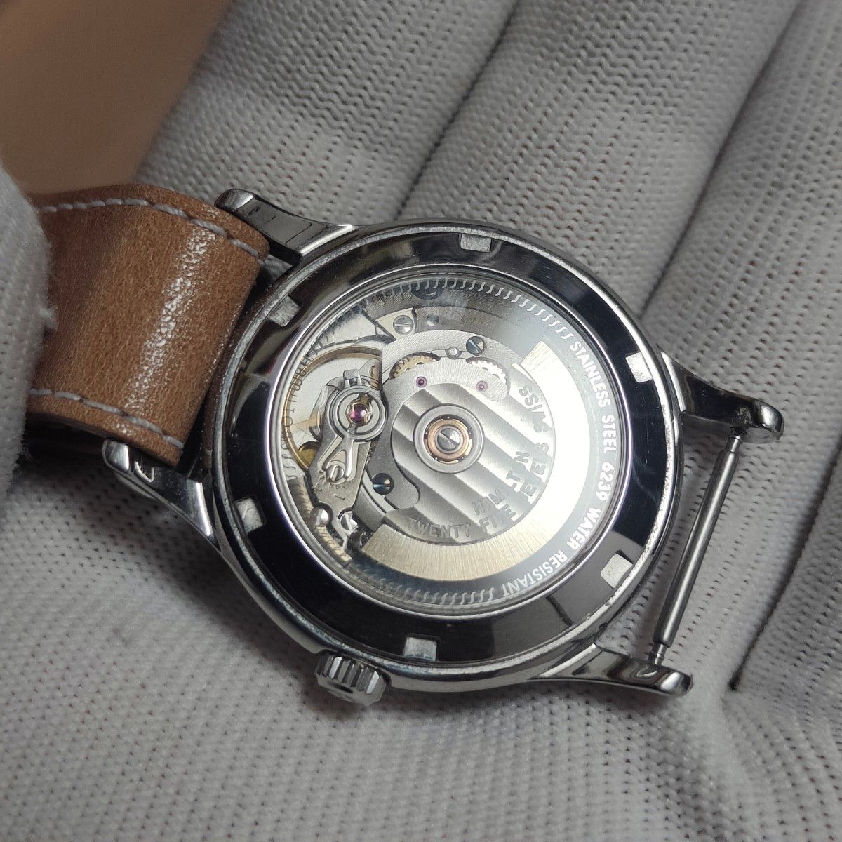 ハミルトン HAMILTON 6239 自動巻き 裏スケ シルバー文字盤 SS ハミルトン HAMILTON 6239 自動巻き 裏スケ シルバー文字盤 SS