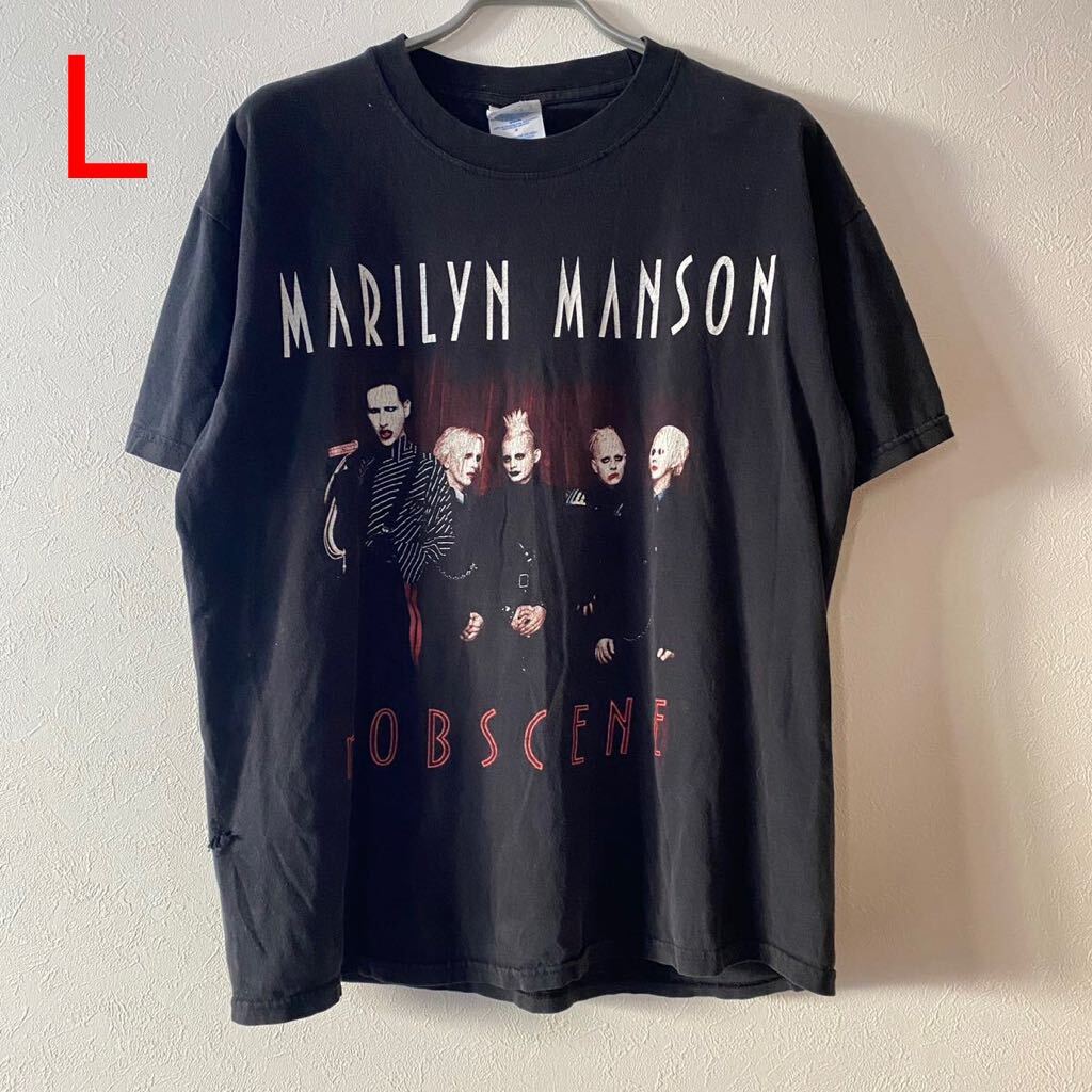 レア 古着 Y2K Vintage Marilyn Manson mOBSCENE Tee L マリリン レア 古着 Y2K Vintage Marilyn Manson mOBSCENE Tee L マリリン