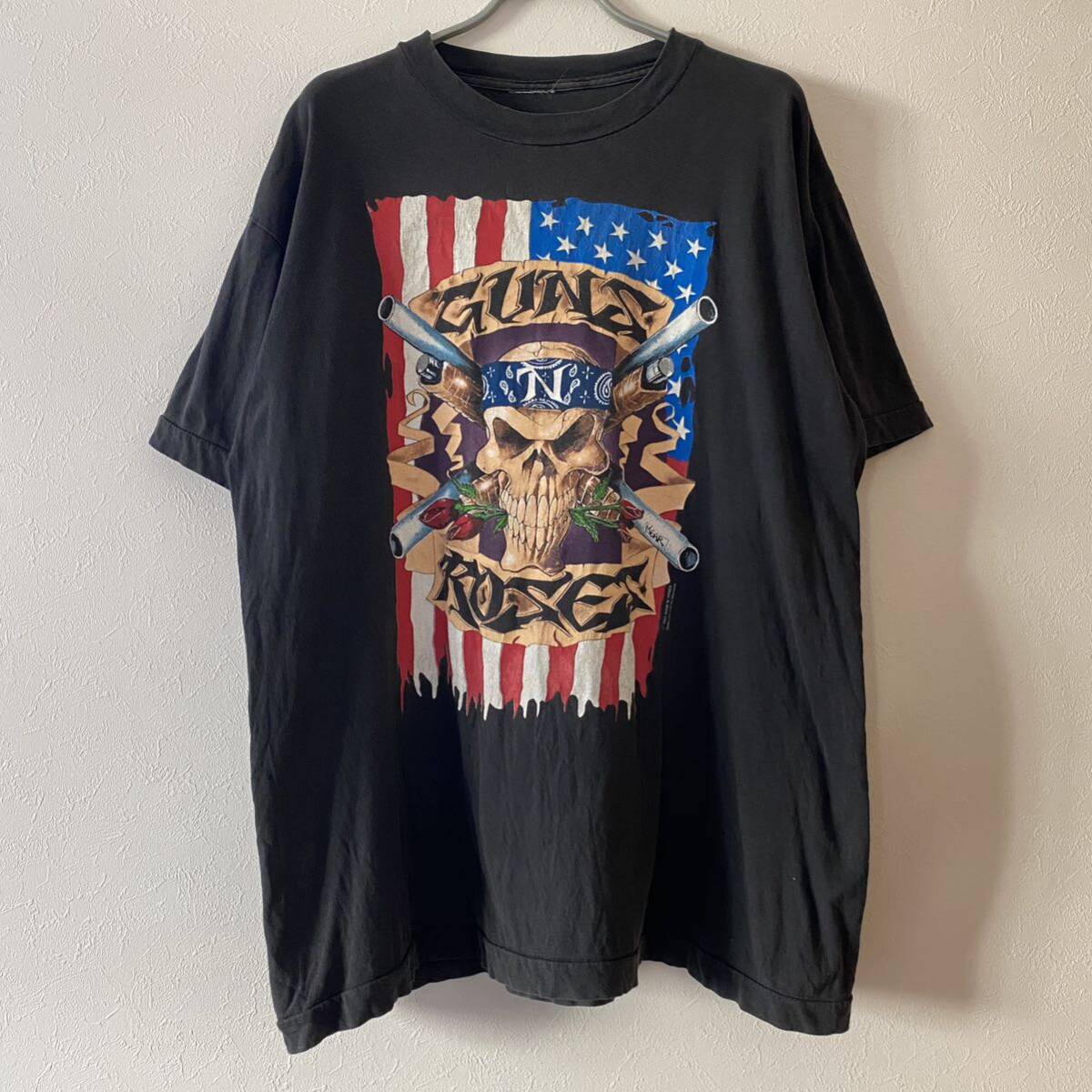 レア 古着 90s Guns N' Roses 91-92 Tour Tee XL Black ガンズ レア 古着 90s Guns N' Roses 91-92 Tour Tee XL Black ガンズ