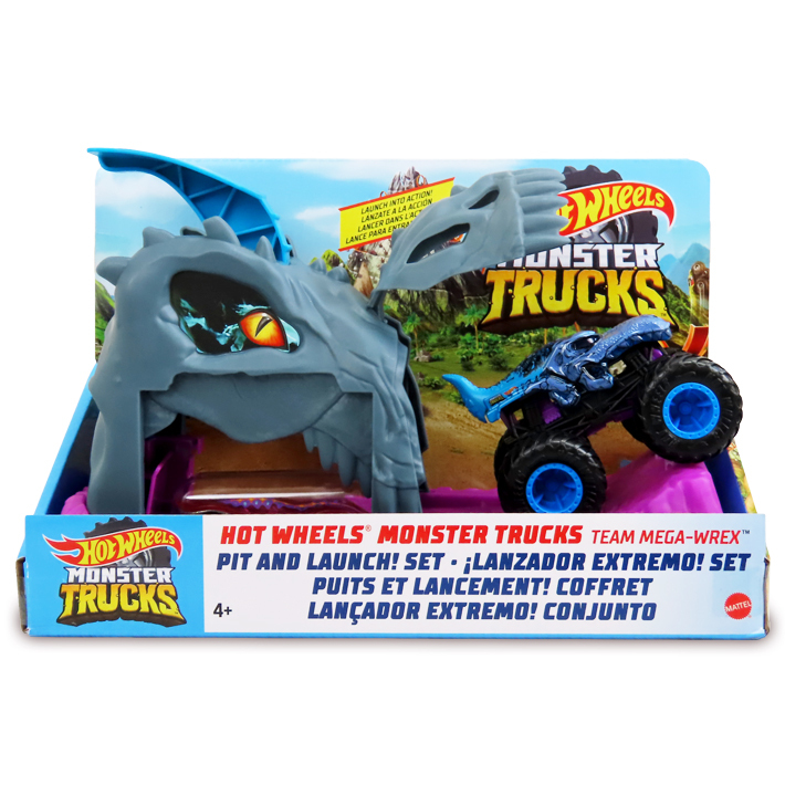 チーム メガレックス マテル ホットウィール モンスタートラック ピット ＆ ロンチ プレイセット Hot Wheels おもちゃ 車