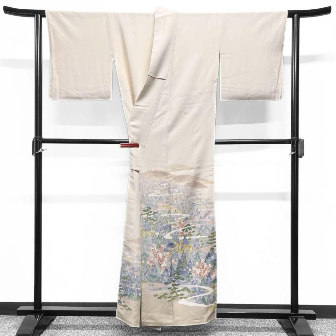 杉浦伸 色留袖 本加賀友禅 花模様 風景模様 032w|Yahoo!フリマ 杉浦伸 色留袖 本加賀友禅 花模様 風景模様 032w|Yahoo!フリマ