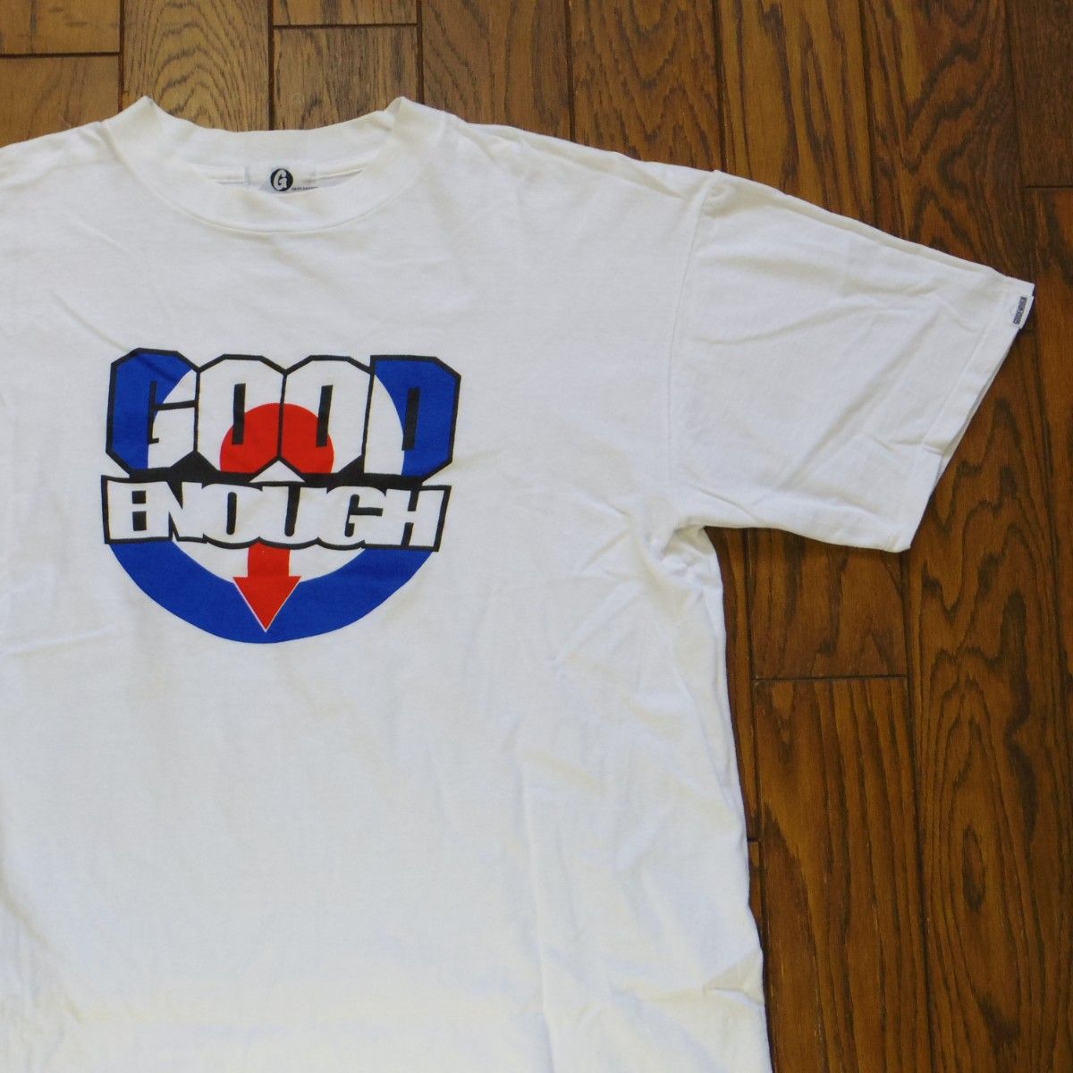 90s GOODENOUGH グッドイナフ ターゲットロゴ Tシャツ L 白 90s GOODENOUGH グッドイナフ ターゲットロゴ Tシャツ L 白