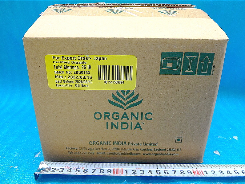 M..2748 ORGANIC INDIA organic Indy marks urusi- tea MORINGAmo Lynn ga25.×6 box herb tea tea bag 