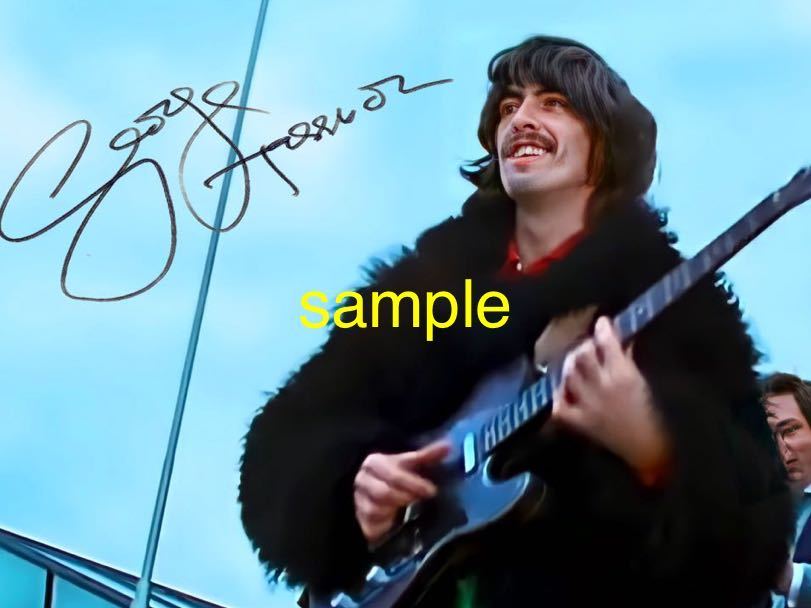 The Beatles ジョージハリスン 高画質 サイン フォト ビートルズ The Beatles ジョージハリスン 高画質 サイン フォト ビートルズ