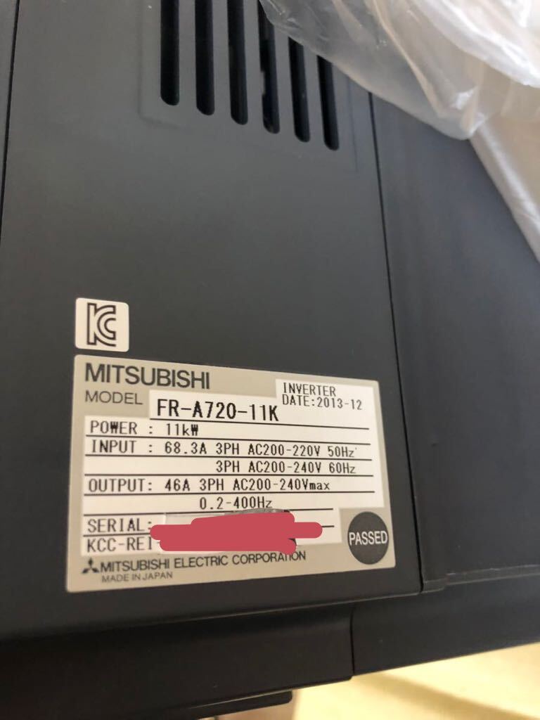 新品未使用(保管品)三菱電機 FR-A720-11K 正規品動作保証 国内 新品未使用(保管品)三菱電機 FR-A720-11K 正規品動作保証 国内