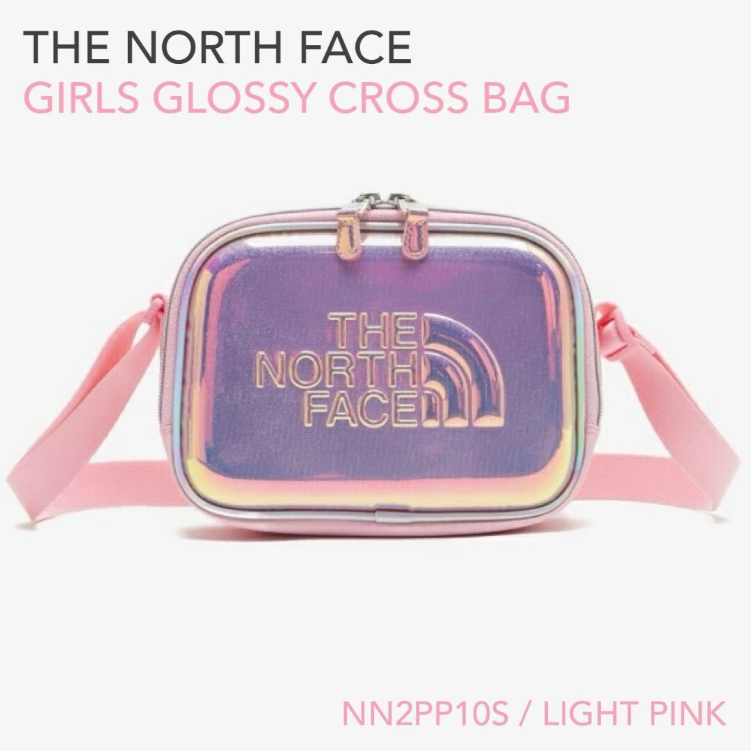 【韓国購入品】THE NORTH FACE ノースフェイス GIRLS GLOSSY CROSS BAG ミニ ショルダー バッグ ポシェット LIGHT PINK ピンク NN2PP10S
