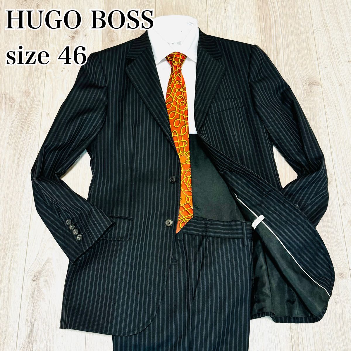 ヒューゴボス【最高級の品格】HUGO BOSS スーツ セットアップ L ヒューゴボス【最高級の品格】HUGO BOSS スーツ セットアップ L
