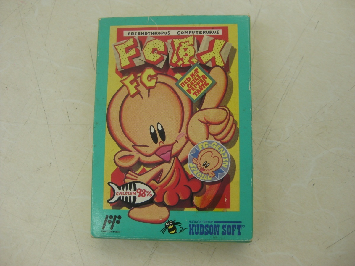 【★安心の定価販売★】 Yahoo!オークション - 【ハッピー】FCソフト FC原人 ハドソン アクション