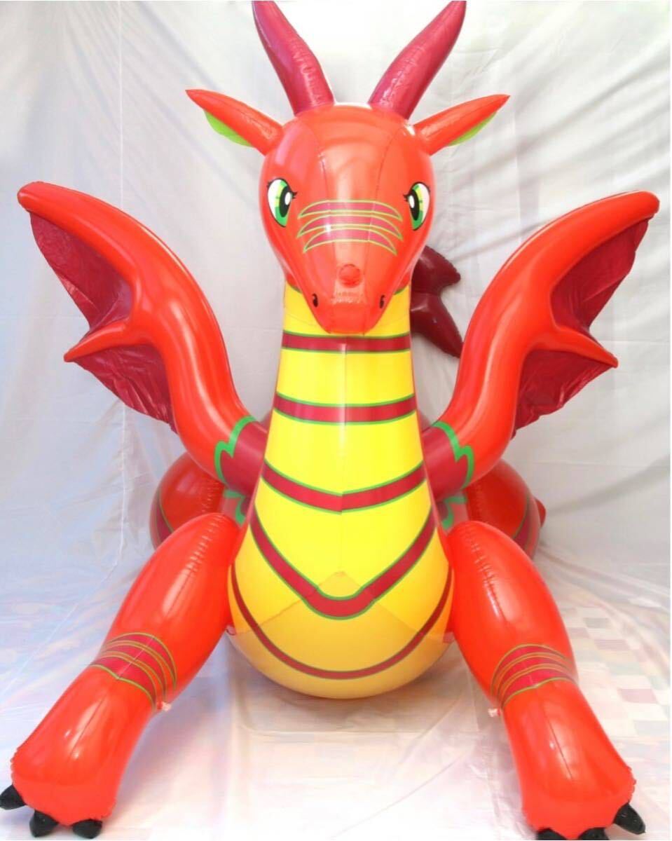 ドラゴン レッド ツヤあり フロート 空気ビニール風船 浮き輪 ドラゴン レッド ツヤあり フロート 空気ビニール風船 浮き輪