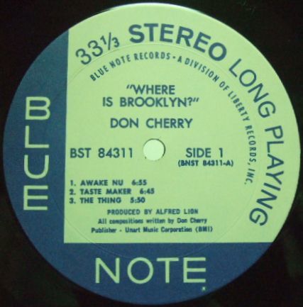 ３枚で送料無料【米Blue Note】Don Cherry/Where Is Brooklyn? (Pharoah Sanders, Henry Grimes, Ed Brackwell) _画像2