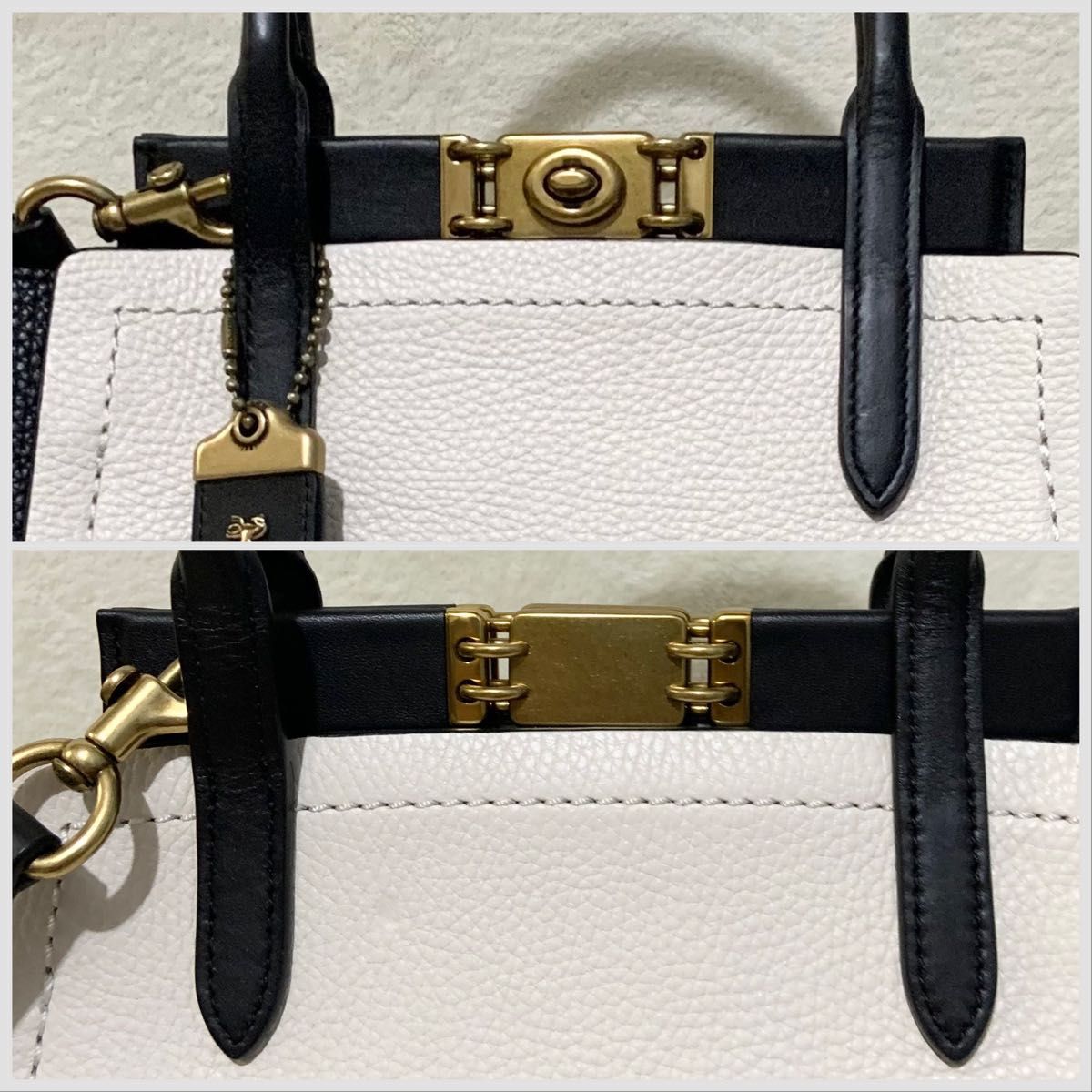 美品】COACH コーチ トループ 2way バッグ バイカラー 78484 黒 美品】COACH コーチ トループ 2way バッグ バイカラー 78484 黒