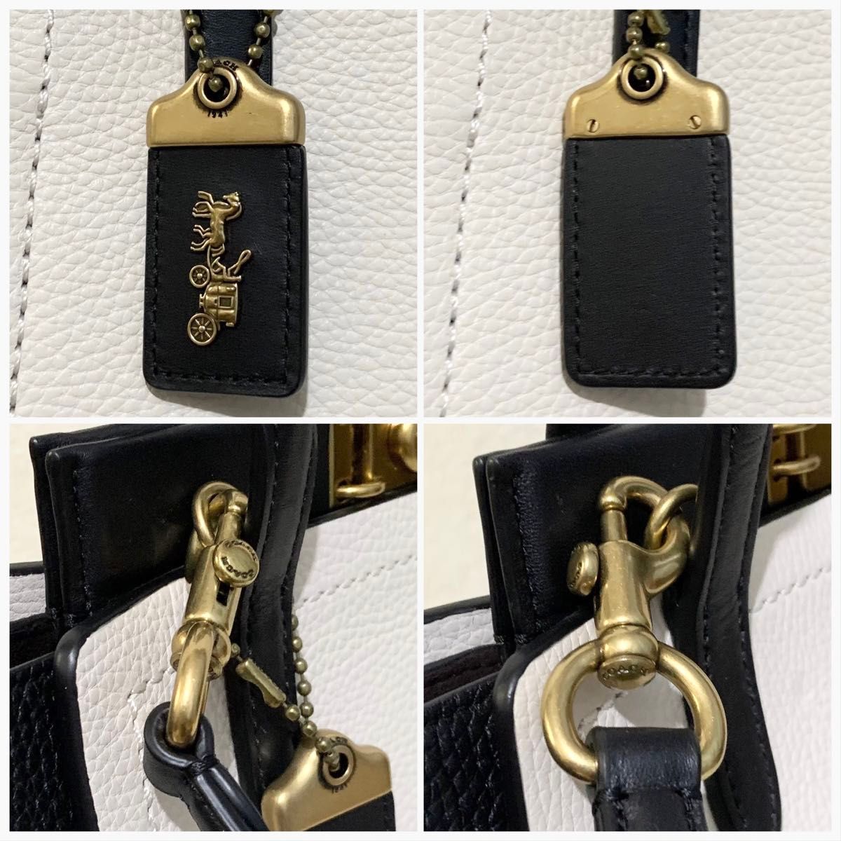 美品】COACH コーチ トループ 2way バッグ バイカラー 78484 黒 美品】COACH コーチ トループ 2way バッグ バイカラー 78484 黒