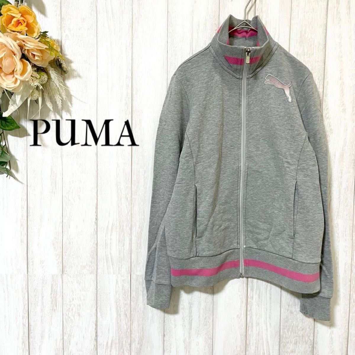 プーマ PUMA】ロゴ刺繍 ピンクライン ジャージ/トラック プーマ PUMA】ロゴ刺繍 ピンクライン ジャージ/トラック