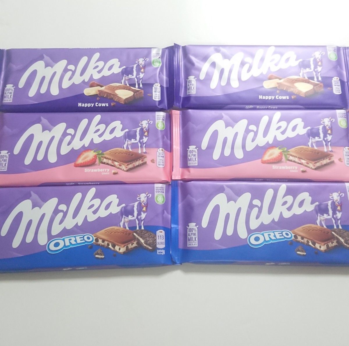 milka ミルカチョコレート 3種類 ハッピーカウ ストロベリー milka ミルカチョコレート 3種類 ハッピーカウ ストロベリー