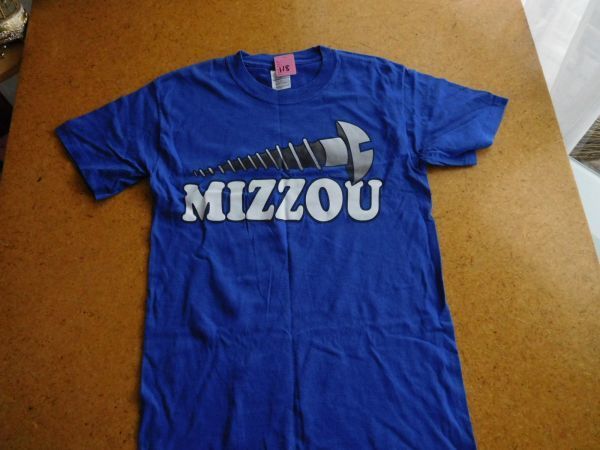 T-shits Tシャツ no 118 MIZZOU JERZEES S ねじ MISAWA JAPAN 米軍基地上着 古着　used AIRFORCE_画像1