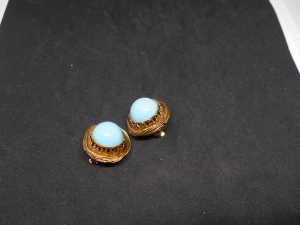 ピアス JewelryNO.37 青丸　2.5X1.4CM 21g ネックレス　イヤリング　ブレスレット　ペンダントヘッド　_画像1