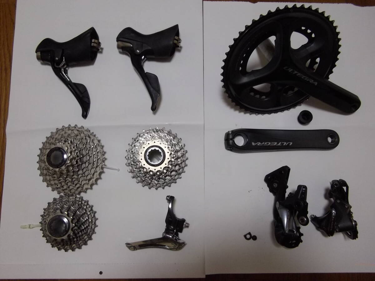 SHIMANO アルテグラ 6800 11速用 シフトレバー左右、FD、RD(SS・GS各1個)、スプロケット3個、クランク(170)