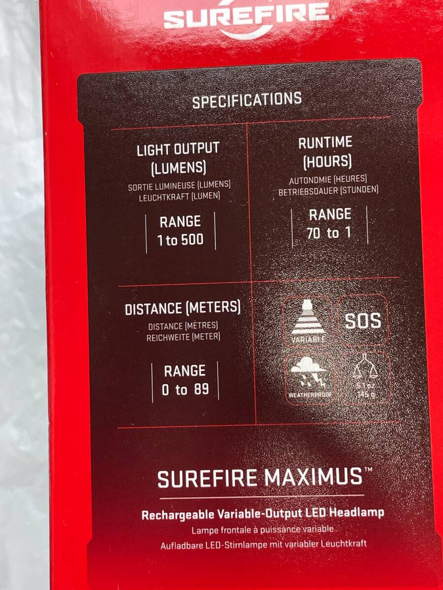 ☆新品未使用!SUREFIRE シュアファイアー MAXIMUS 500 Lumen ☆新品未使用!SUREFIRE シュアファイアー MAXIMUS 500 Lumen