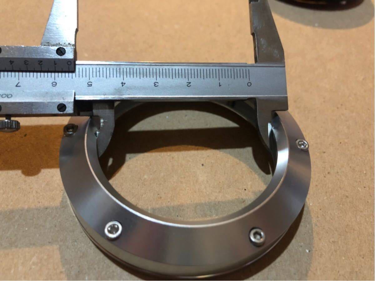 2.5inch Silver Aluminum Mini Meter Bezel Ring 2.5インチメーターベゼル 追加メーターなどに フューエルゲージ 交換 即決送料込_画像5