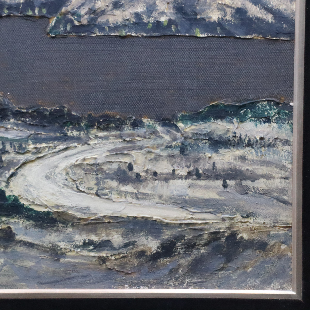 品質保証，大得価 【宙】真作保証 森通「芦ノ湖の雪」油彩 F8号 サイン