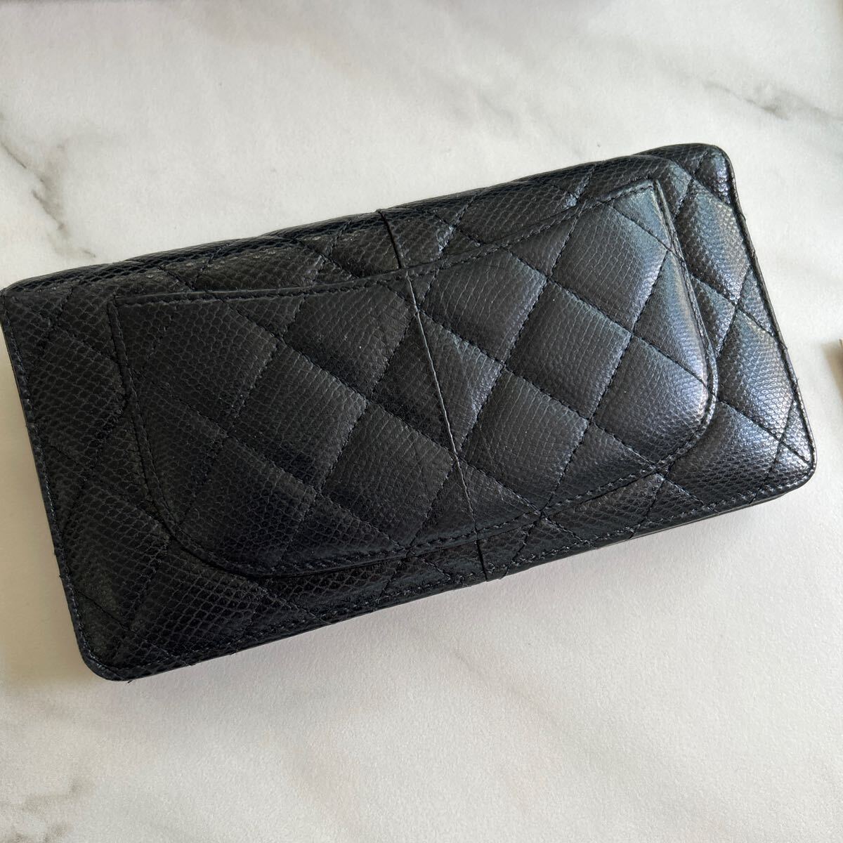 CHANEL シャネル 長財布 マトラッセ ココマーク キャビアスキン CHANEL シャネル 長財布 マトラッセ ココマーク キャビアスキン