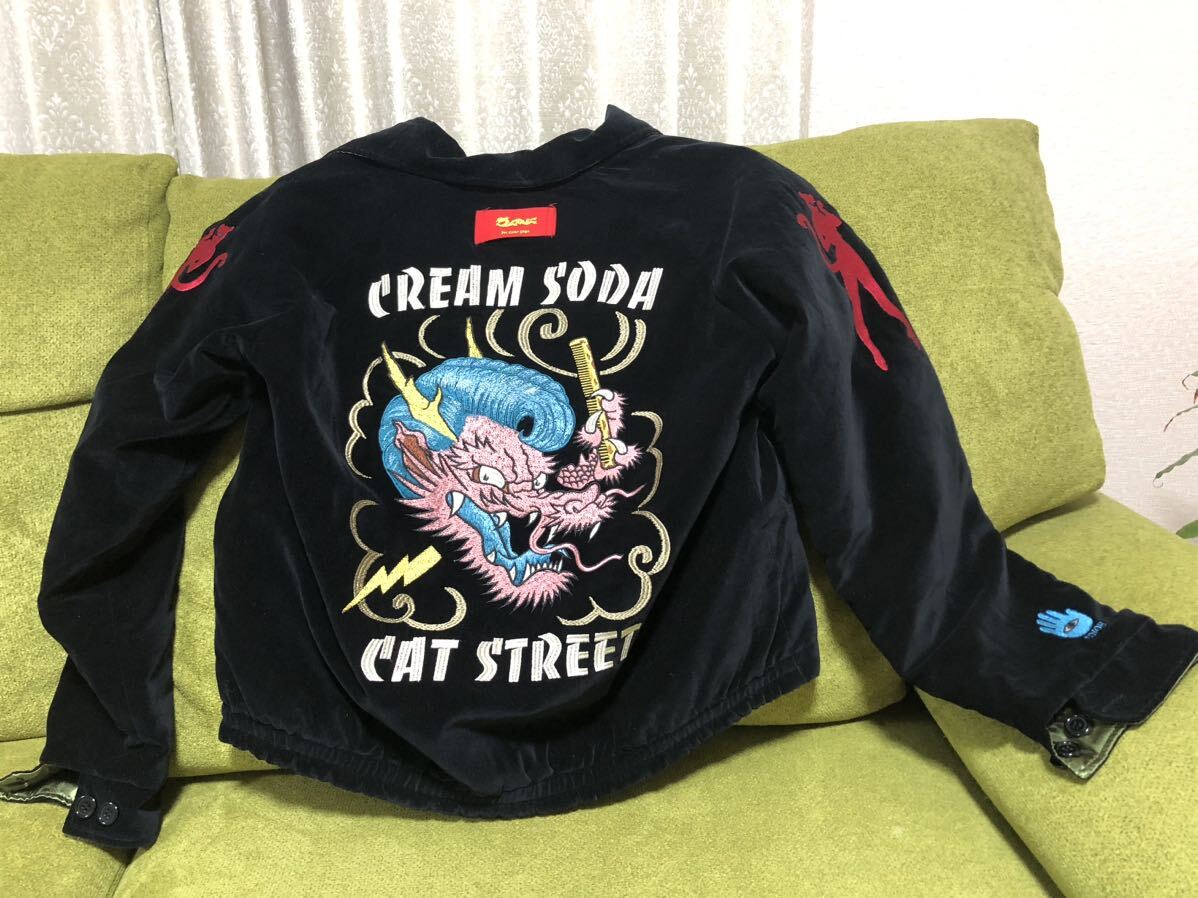 サイズM クリームソーダ 刺繍ブルゾン リーゼントドラゴン サイズM クリームソーダ 刺繍ブルゾン リーゼントドラゴン