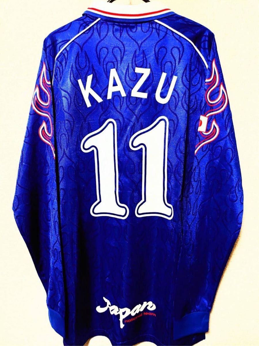 1999-2000 日本代表 三浦知良 新品未使用 選手用 ユニフォーム 三浦知良 キングカズ‼️ 日本代表ユニフォーム 長袖 超貴重