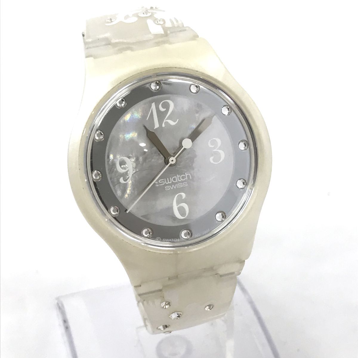 Swatch Swatch WHITE FEELINGS наручные часы SUJW101 кварц стразы коллекция collector модный батарейка заменен рабочее состояние подтверждено 
