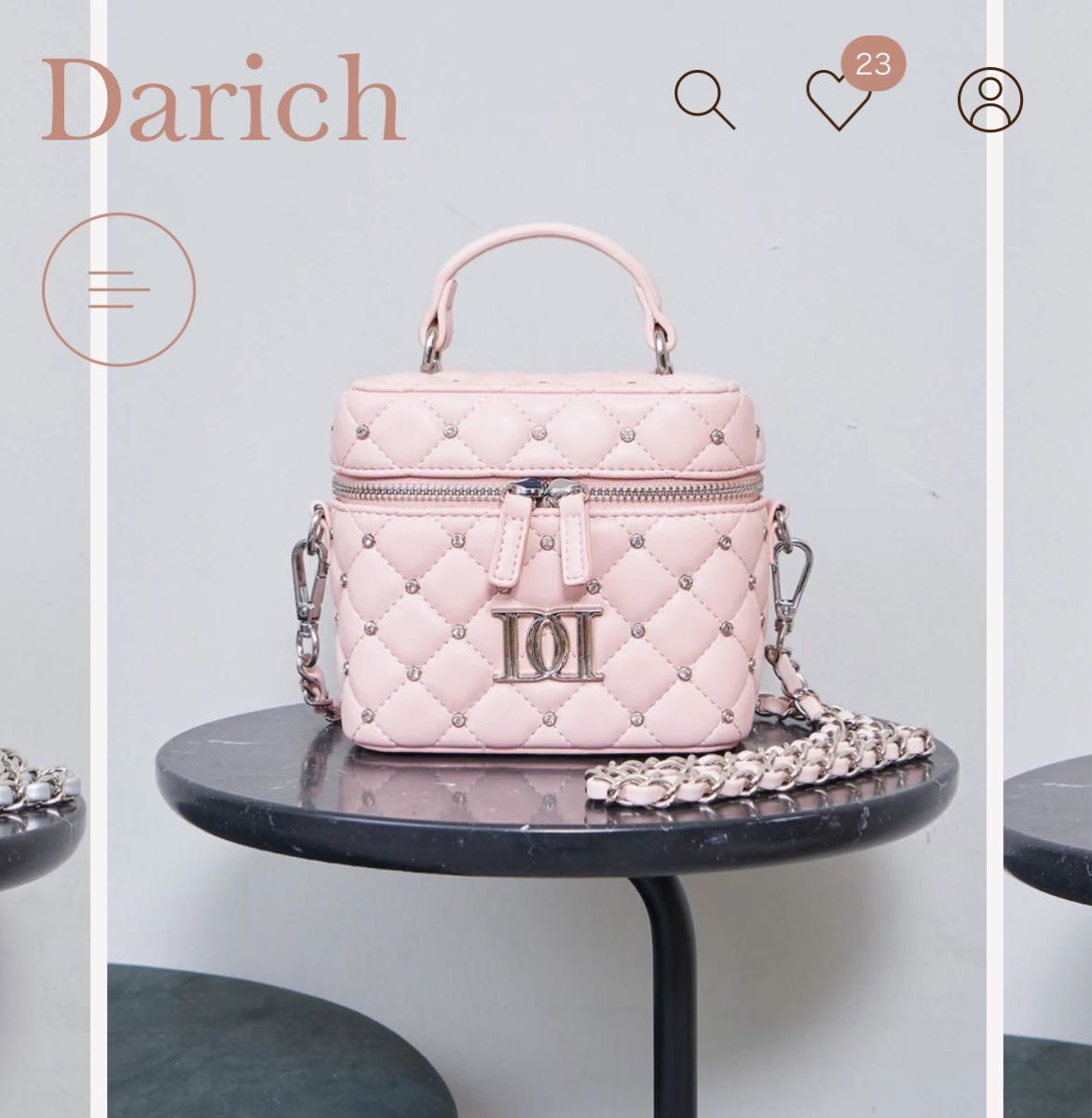 DARICH キルティングビジュースクエアミニバッグ ピンク|Yahoo DARICH キルティングビジュースクエアミニバッグ ピンク|Yahoo