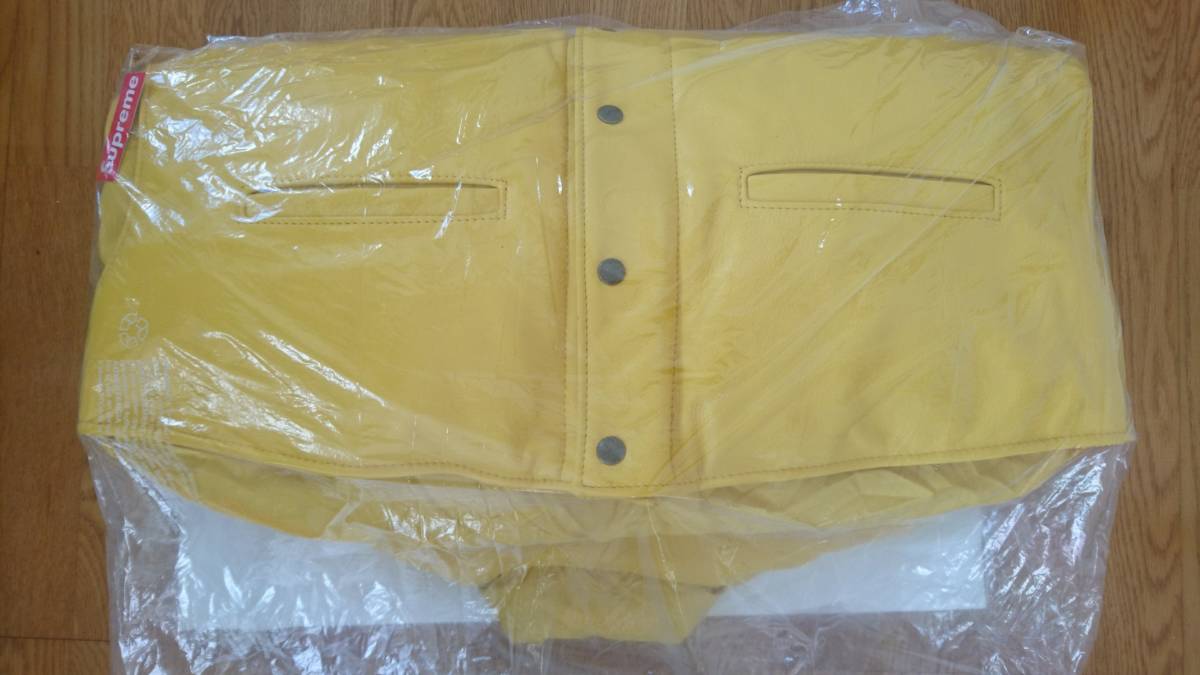正規品 新品 未開封 Supreme Schott Down Leather Vest Puffy Jacket 