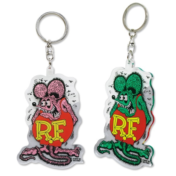 Rat Fink クリア 120円発送可 キーリング キーホルダー ラットフィンク ピンク プラスチック製 mooneyes ムーンアイズ_別でグリーンも出品中です。