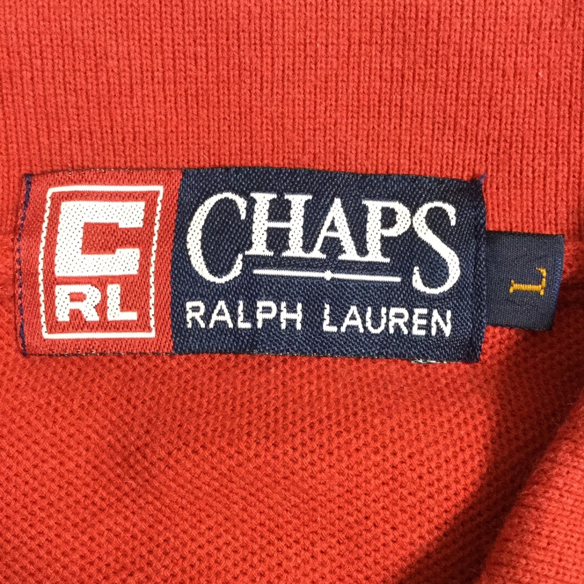 CHAPS Ralph Lauren チャップスラルフローレン ポロシャツ ボーダー 赤×紺 バイカラー 鹿の子