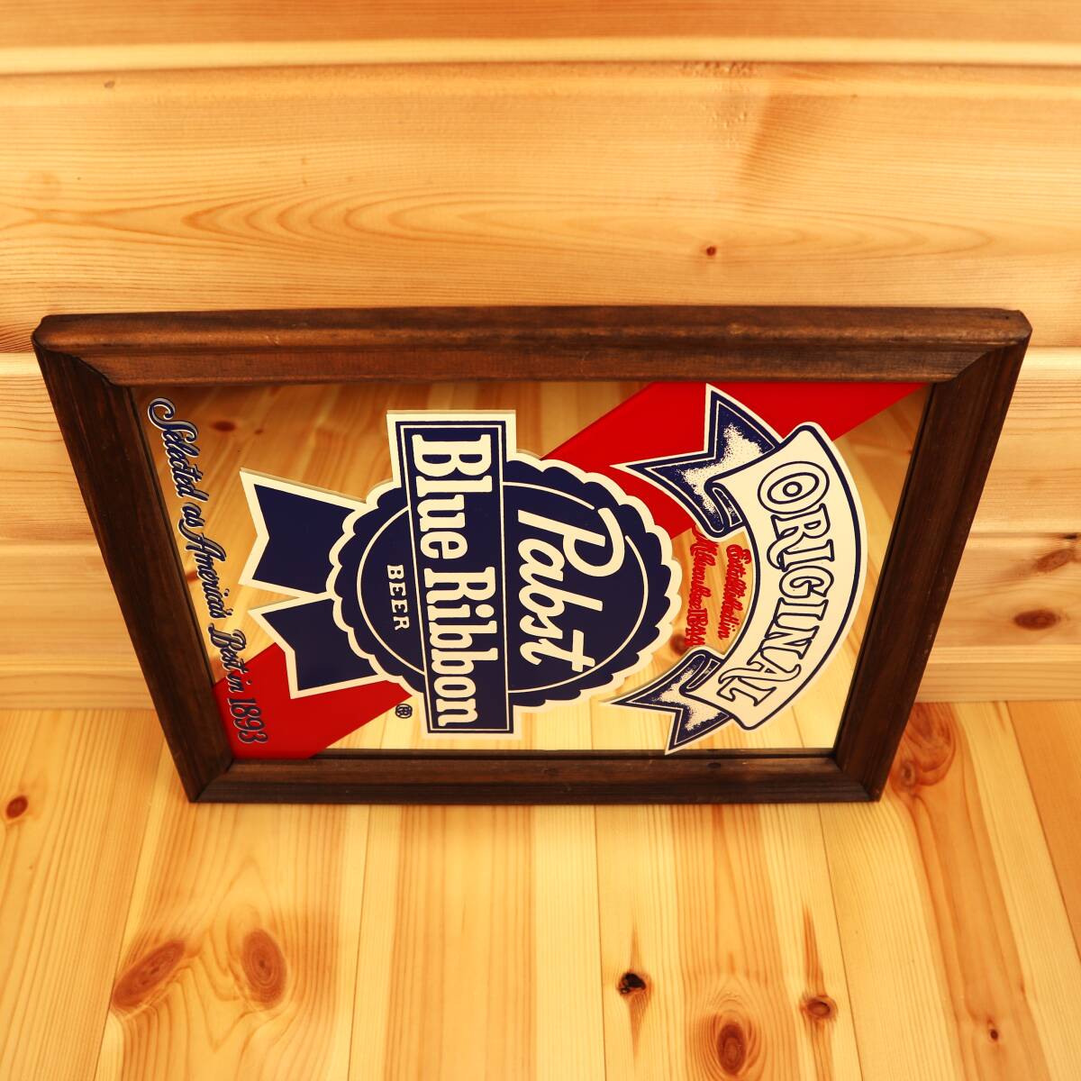 Pabst Blue Ribbon パブストブルーリボン pbr パブミラー 鏡 Pabst Blue Ribbon パブストブルーリボン pbr パブミラー 鏡