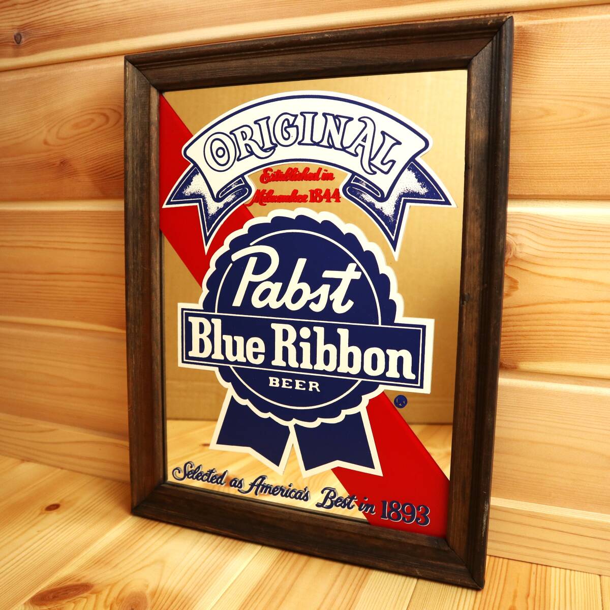 Pabst Blue Ribbon パブストブルーリボン pbr パブミラー 鏡 Pabst Blue Ribbon パブストブルーリボン pbr パブミラー 鏡