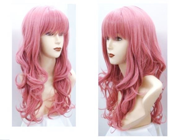  cosplay wig long (o\'se-TF smoky pink wig net attaching ) wig Halloween komike...meido change equipment fancy dress Lolita 