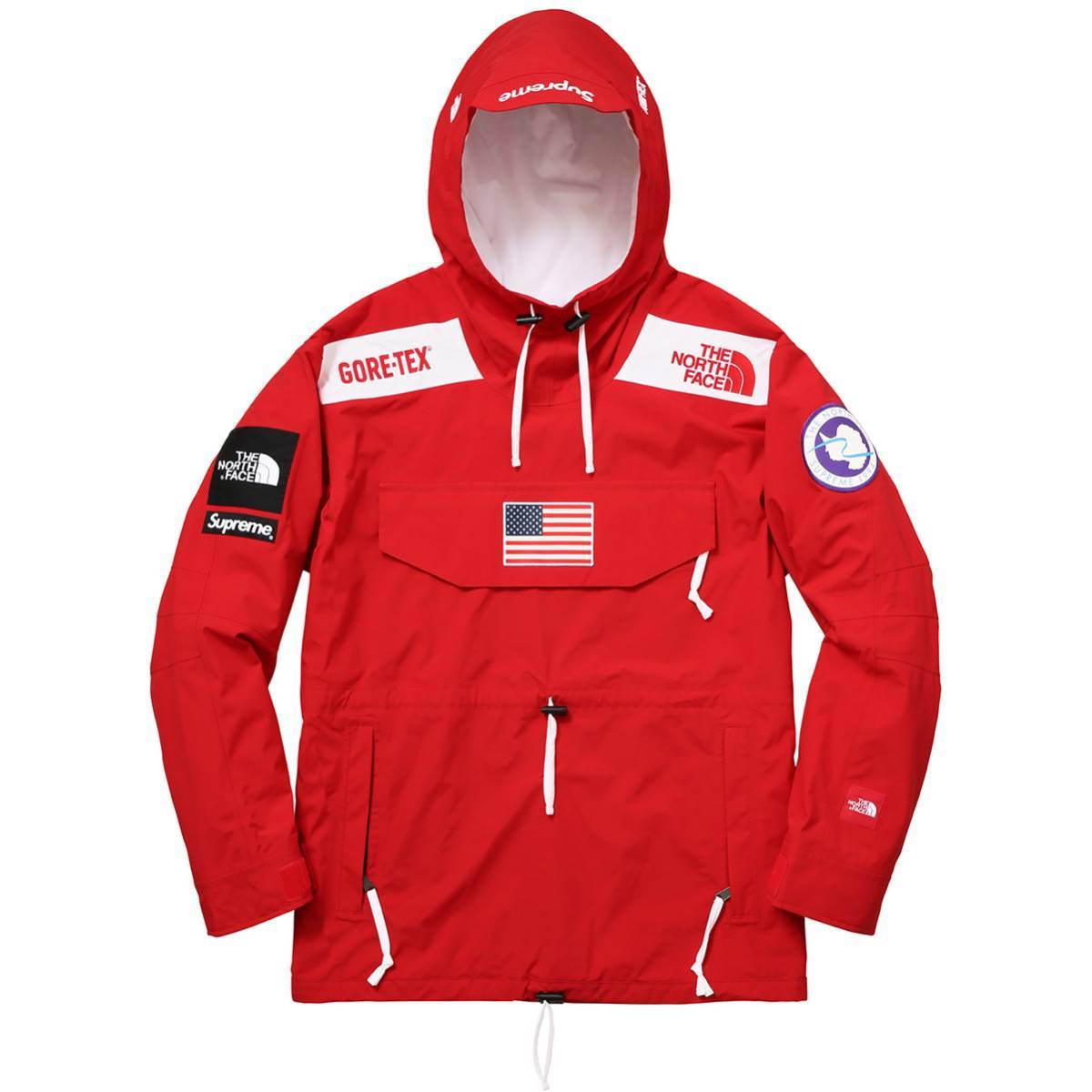 Supreme The North Face Gore-Tex Trans Antarctica Expedition Pullover M RED シュプリーム ノースフェイス 赤 17SS