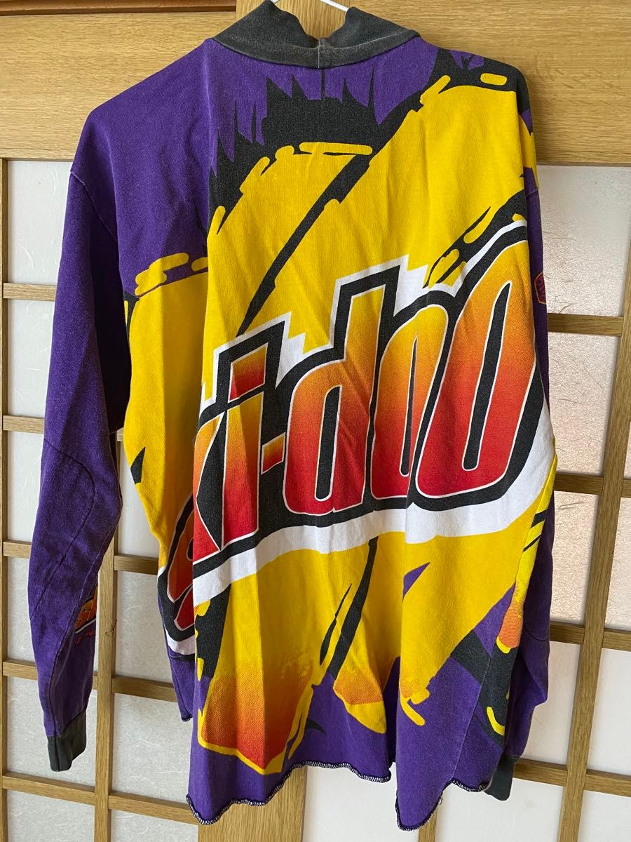 90s ヴィンテージ ski doo モックネック レーシング ロングT 90s ヴィンテージ ski doo モックネック レーシング ロングT