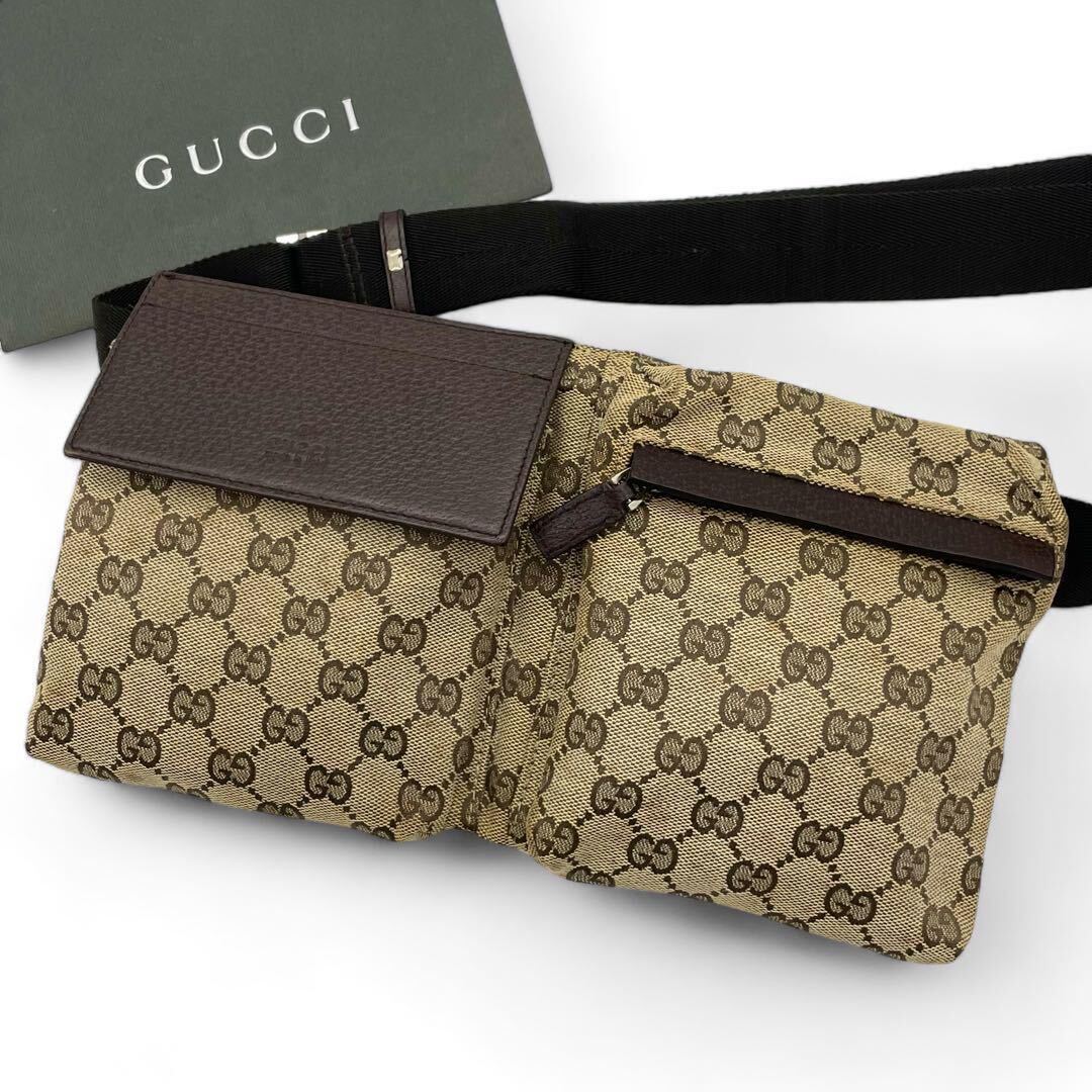 GUCCI グッチ ウエストバッグ GG キャンバス ボディバッグ 28566 GUCCI グッチ ウエストバッグ GG キャンバス ボディバッグ 28566