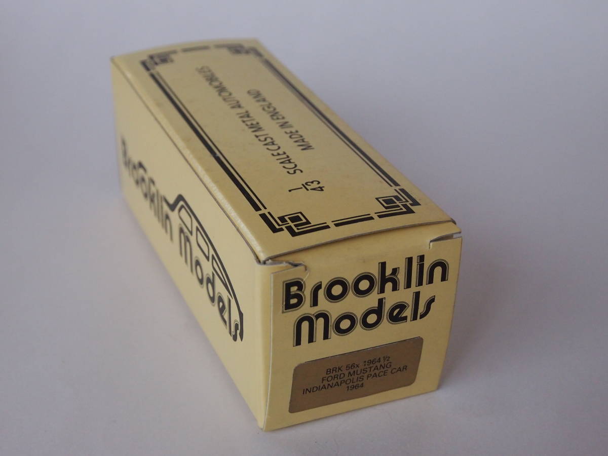 Brooklin ブルックリン Models 1/43 1964 FORD MUSTANG INDIANAPOLIS PACE CAR（ホワイトメタル/鋳物製）英国製 超入手困難品_画像5