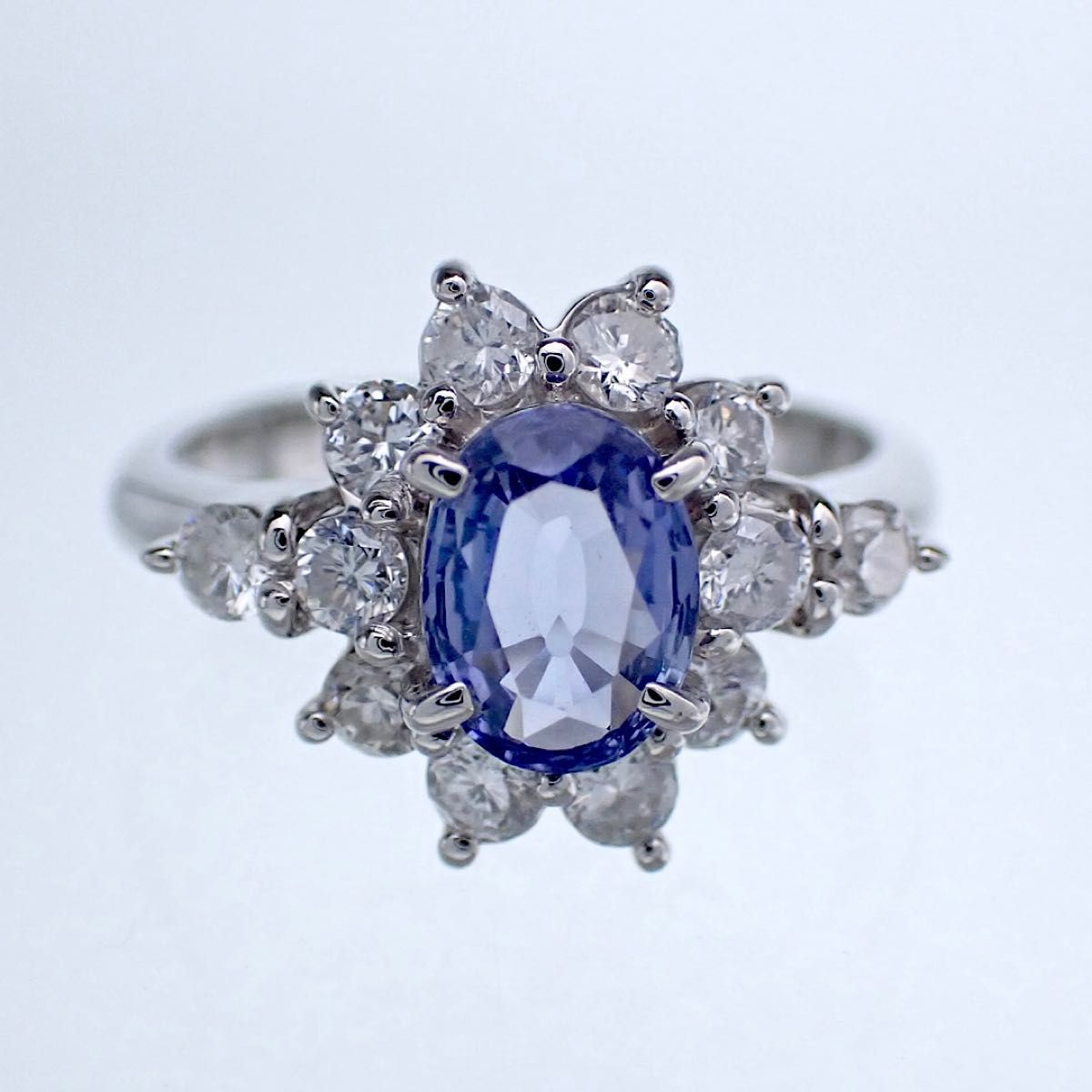 銀座ジュエリーマキ サファイア1 21ct Pt850 ダイヤリング D0 銀座ジュエリーマキ サファイア1 21ct Pt850 ダイヤリング D0
