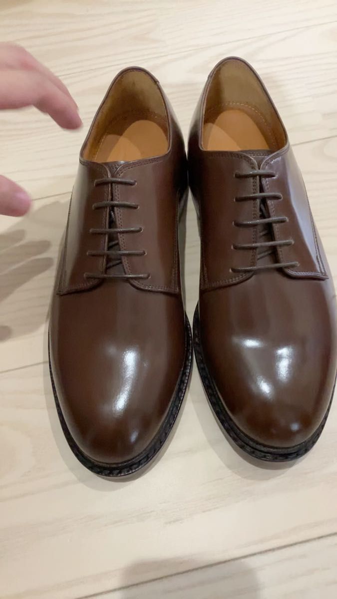 【コードバン】 定価約9万 値下げ Jalan Sriwijaya ジャランスリワヤ UK6.5 プレーントゥ ビジネス 革靴
