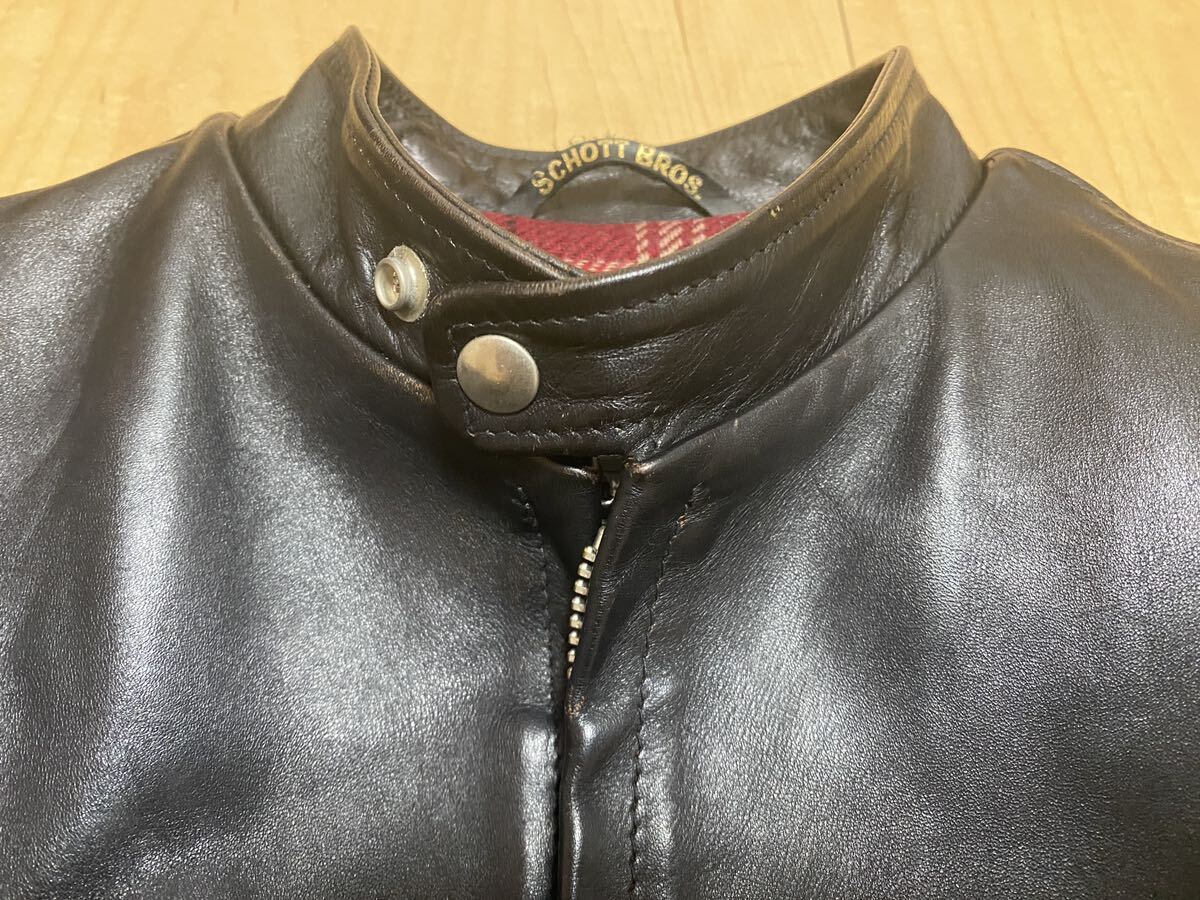 ショット Schott 641xjh 42 馬革 ホースハイド レザーシングル ショット Schott 641xjh 42 馬革 ホースハイド レザーシングル