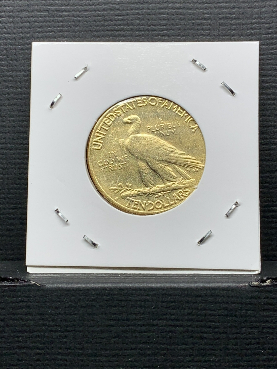 Ω1909年 アメリカ インディアンヘッドイーグル 10ドル メダル レア希少記念 古銭硬貨金貨KGP 海外復刻参考レプリカコイン に6_画像2