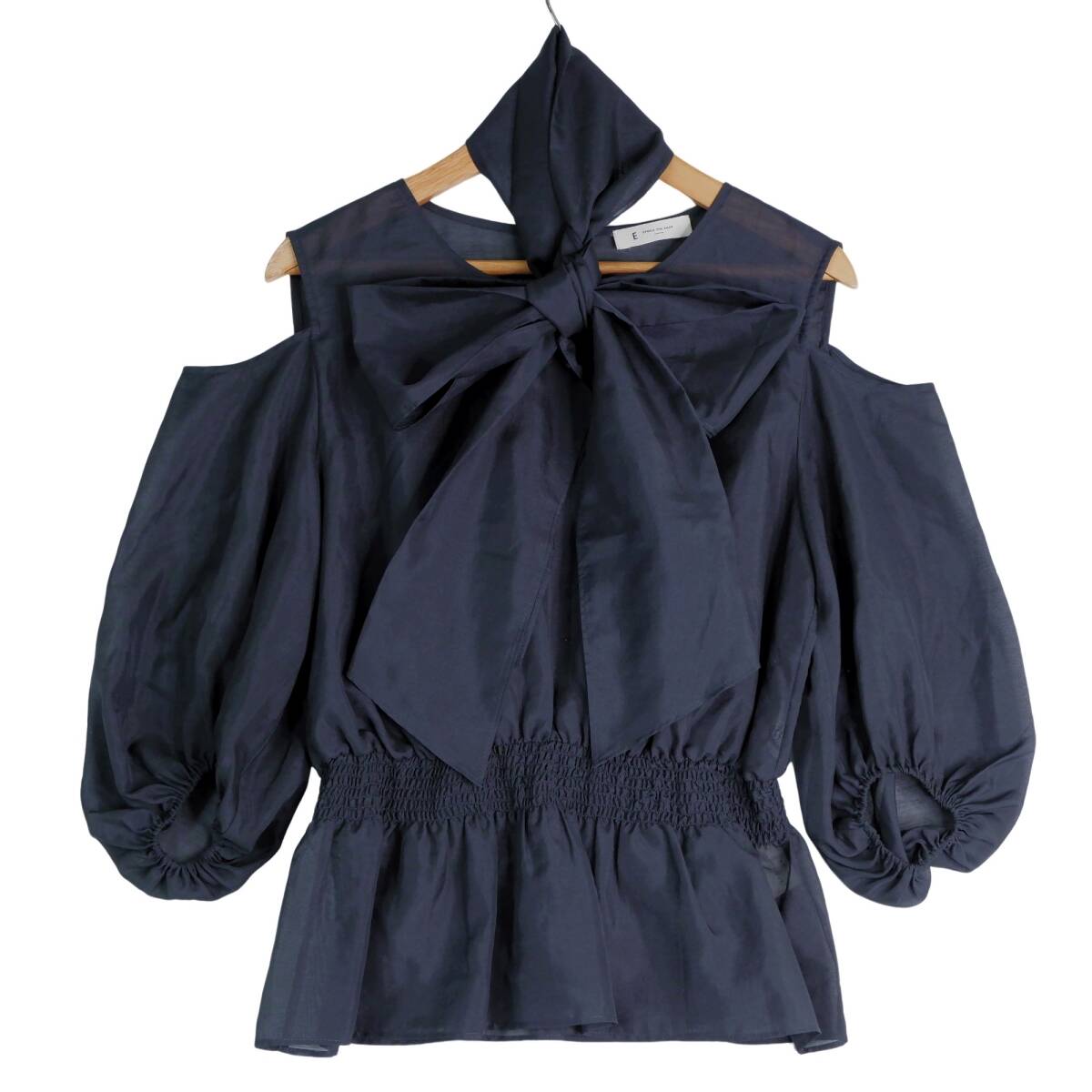 美品 EPOCA THE SHOP エポカ ザショップ リボン付き 軽やか プル 美品 EPOCA THE SHOP エポカ ザショップ リボン付き 軽やか プル